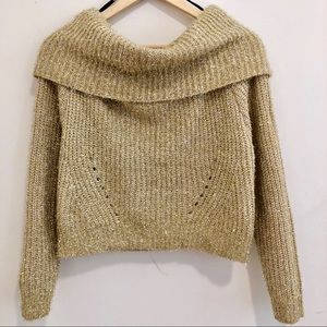 ❤️❤️ NWOT  Forever21 sparkly silver and gold  tinsel sweater S